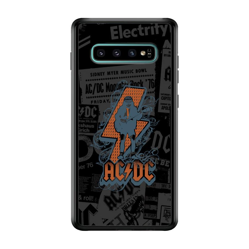 ACDC Silhouette of Angus Young Samsung Galaxy S10 Case-Oxvistore