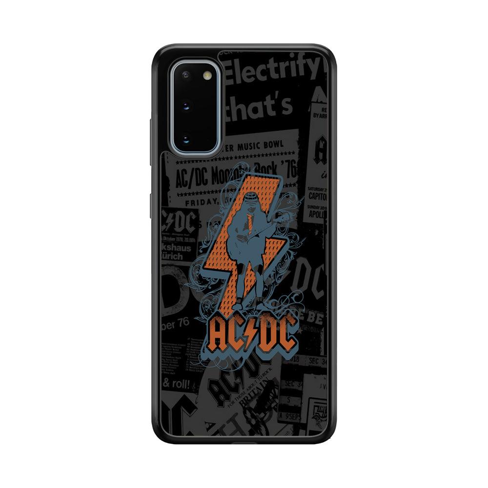 ACDC Silhouette of Angus Young Samsung Galaxy S20 Case-Oxvistore