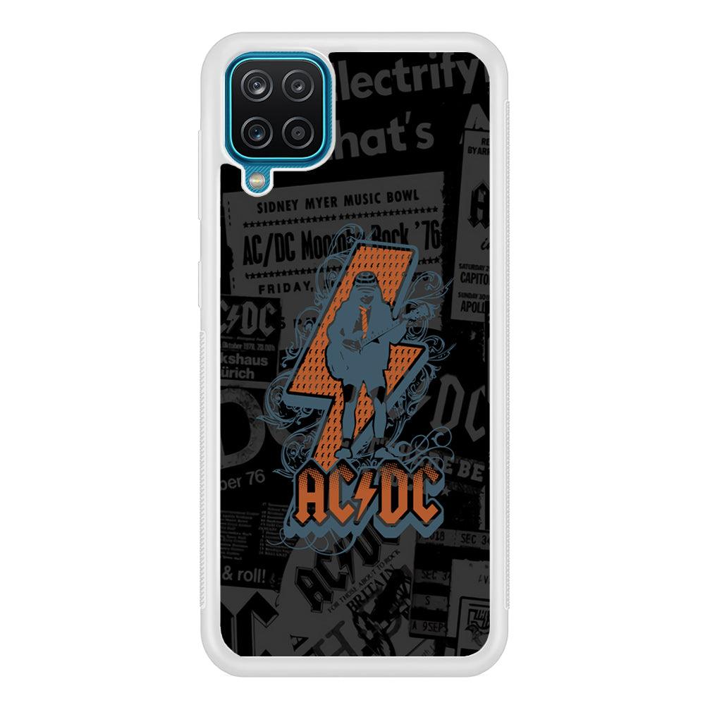 ACDC Silhouette of Angus Young Samsung Galaxy A12 Case-Oxvistore