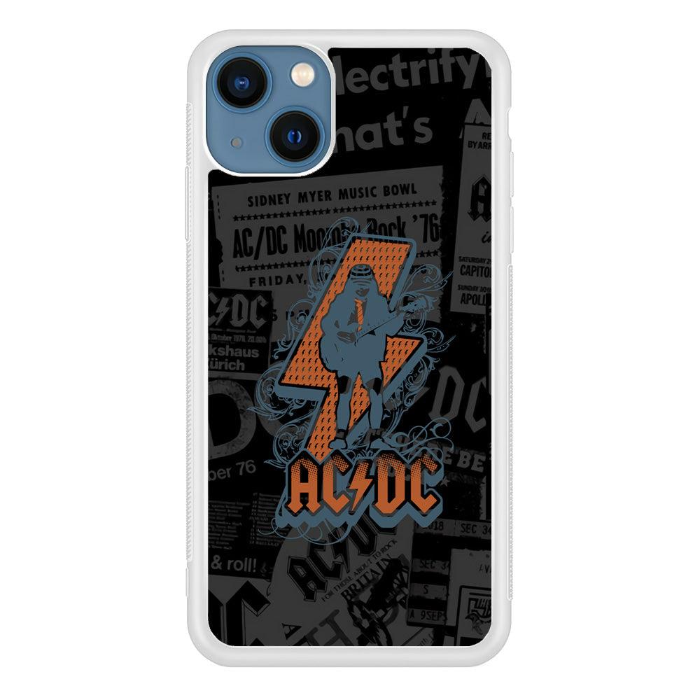 ACDC Silhouette of Angus Young iPhone 15 Plus Case-Oxvistore