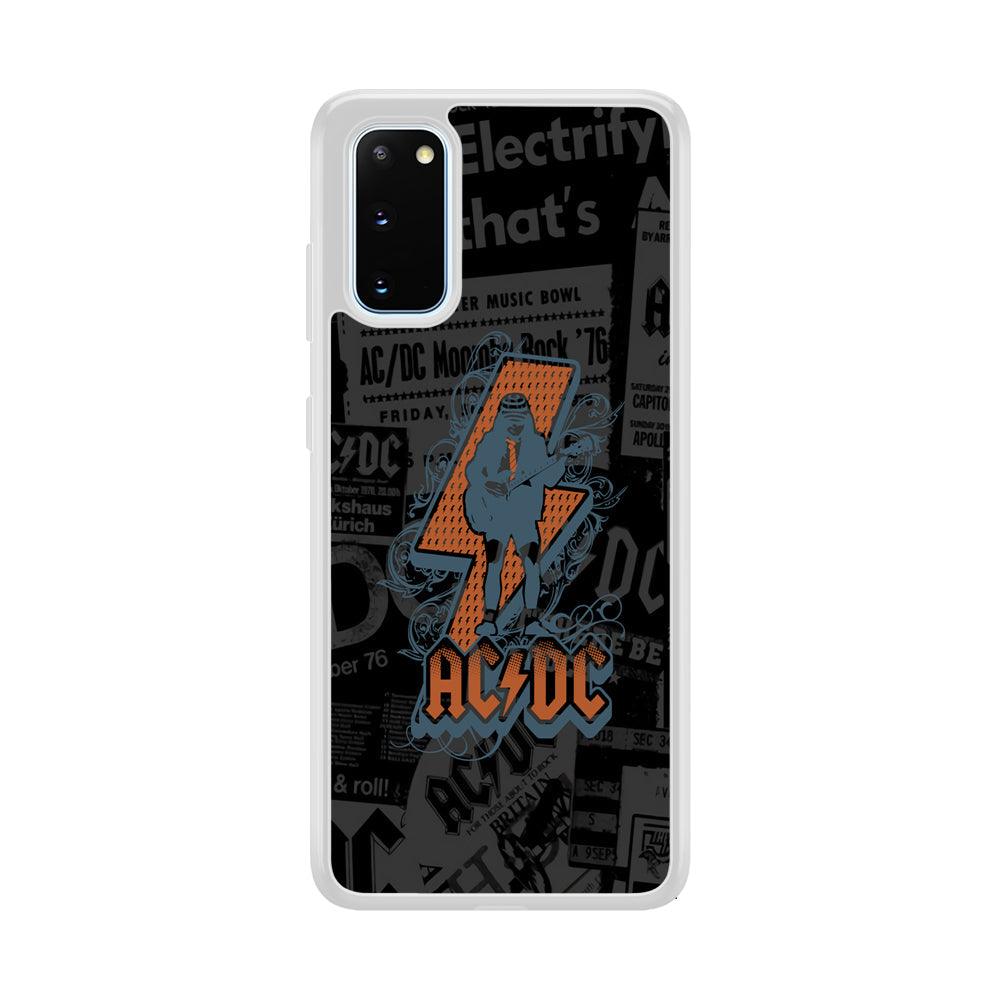 ACDC Silhouette of Angus Young Samsung Galaxy S20 Case-Oxvistore