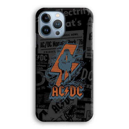 ACDC Silhouette of Angus Young iPhone 15 Pro Case-Oxvistore