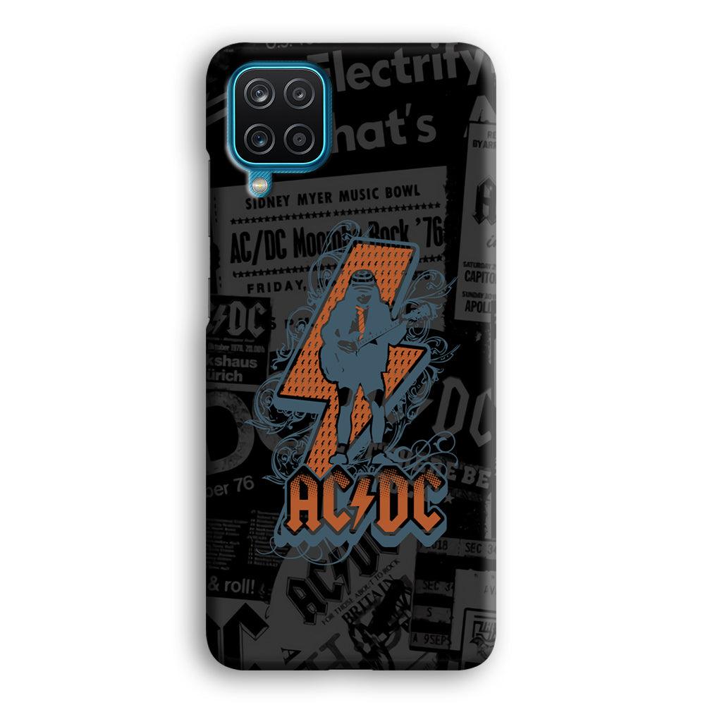 ACDC Silhouette of Angus Young Samsung Galaxy A12 Case-Oxvistore