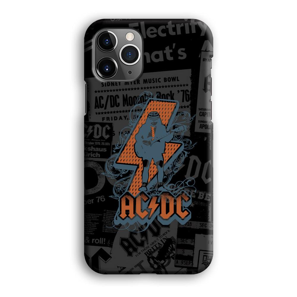 ACDC Silhouette of Angus Young iPhone 12 Pro Case-Oxvistore