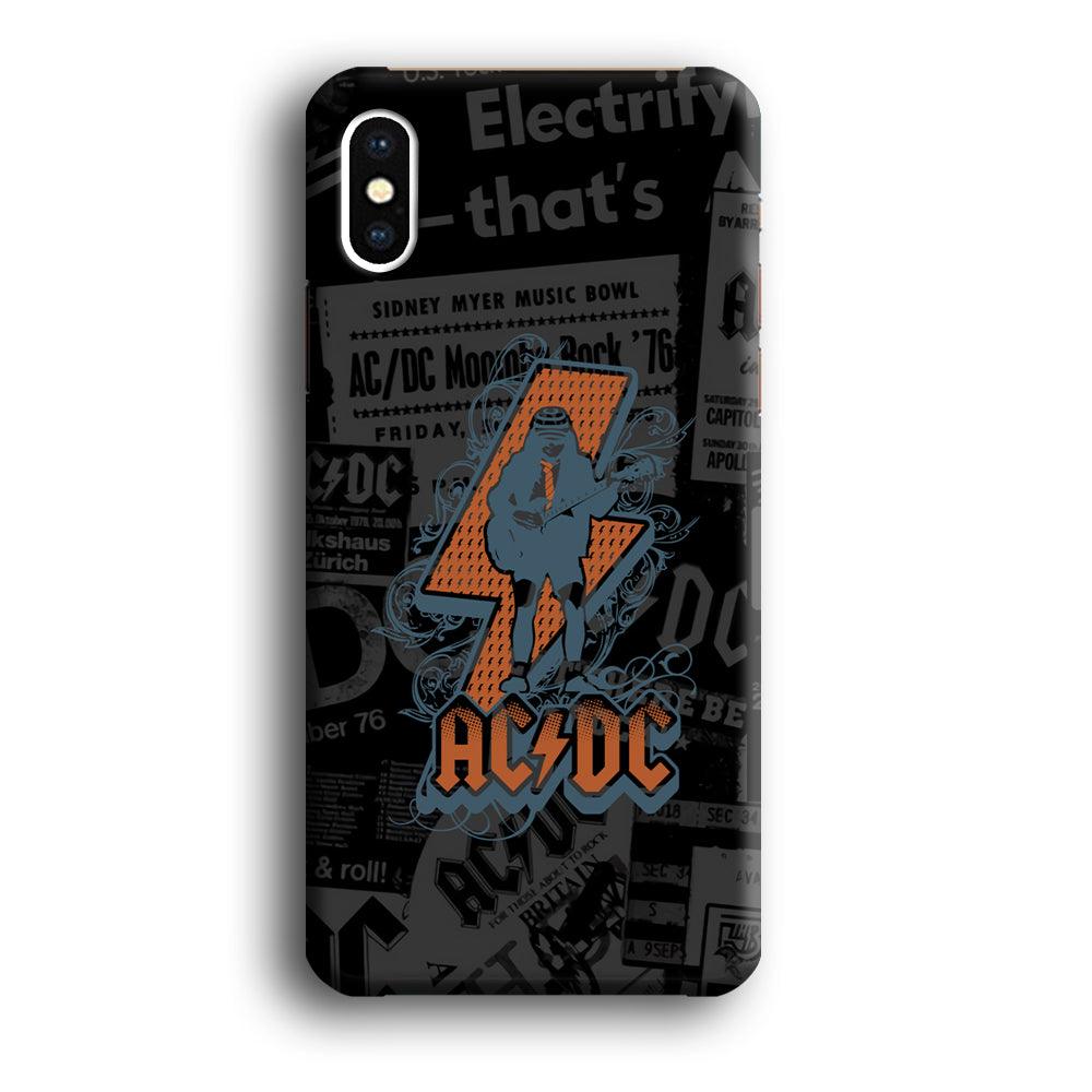 ACDC Silhouette of Angus Young iPhone X Case-Oxvistore