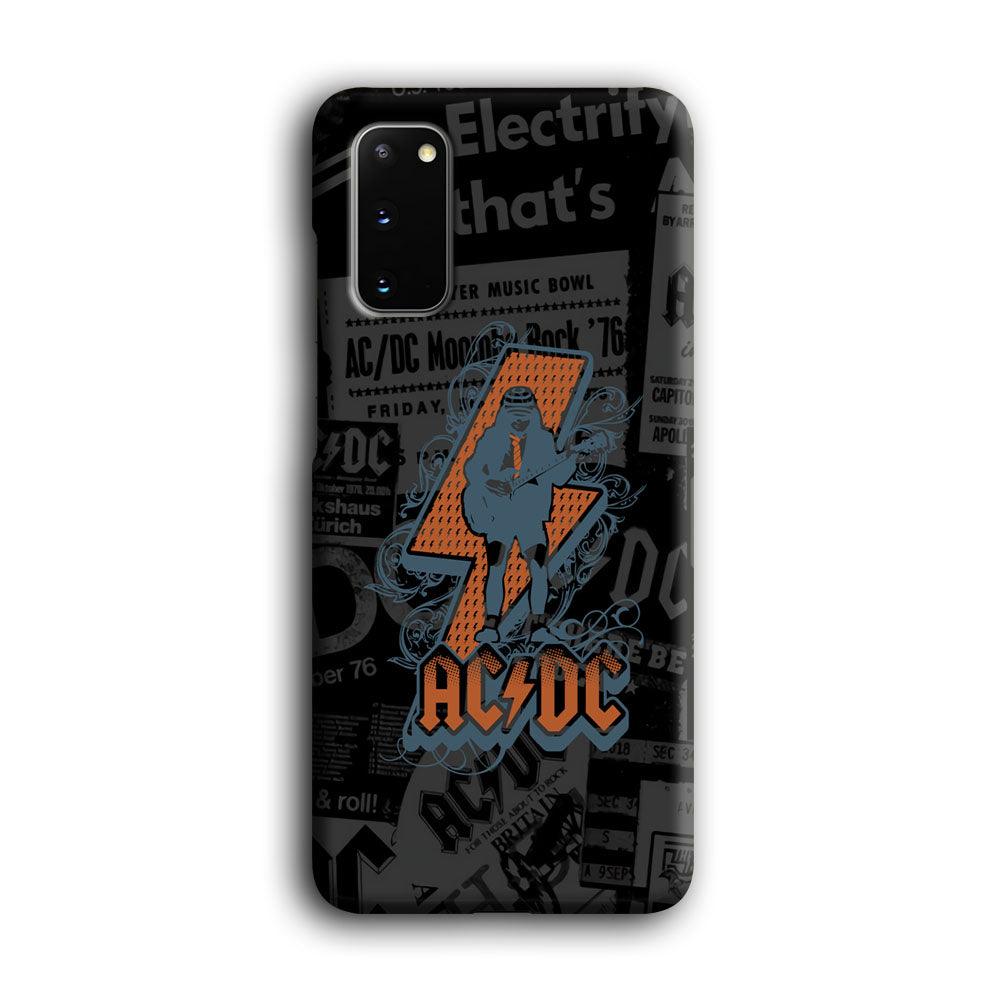 ACDC Silhouette of Angus Young Samsung Galaxy S20 Case-Oxvistore