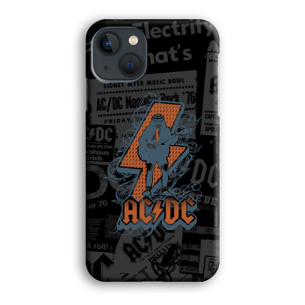 ACDC Silhouette of Angus Young iPhone 15 Plus Case-Oxvistore