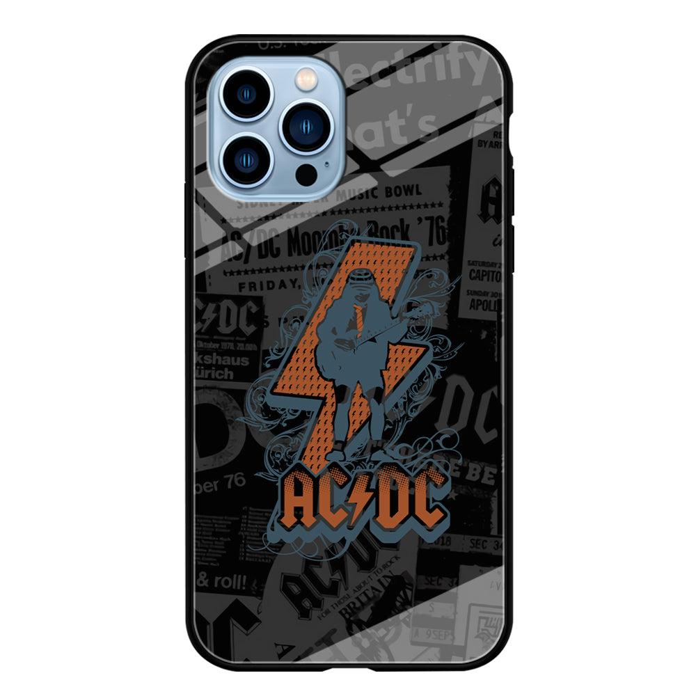 ACDC Silhouette of Angus Young iPhone 13 Pro Case-Oxvistore