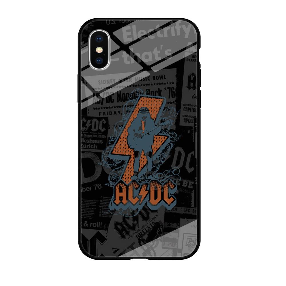 ACDC Silhouette of Angus Young iPhone X Case-Oxvistore