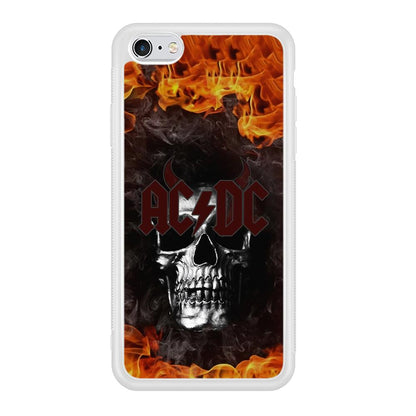 ACDC White Skull on Fire iPhone 6 | 6s Case-Oxvistore