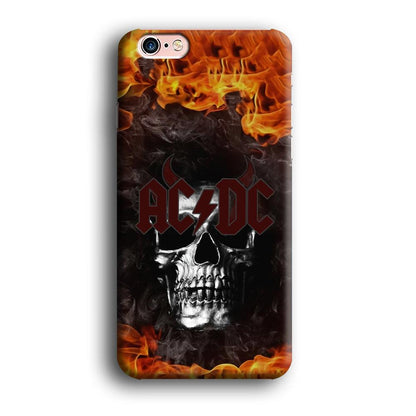 ACDC White Skull on Fire iPhone 6 | 6s Case-Oxvistore