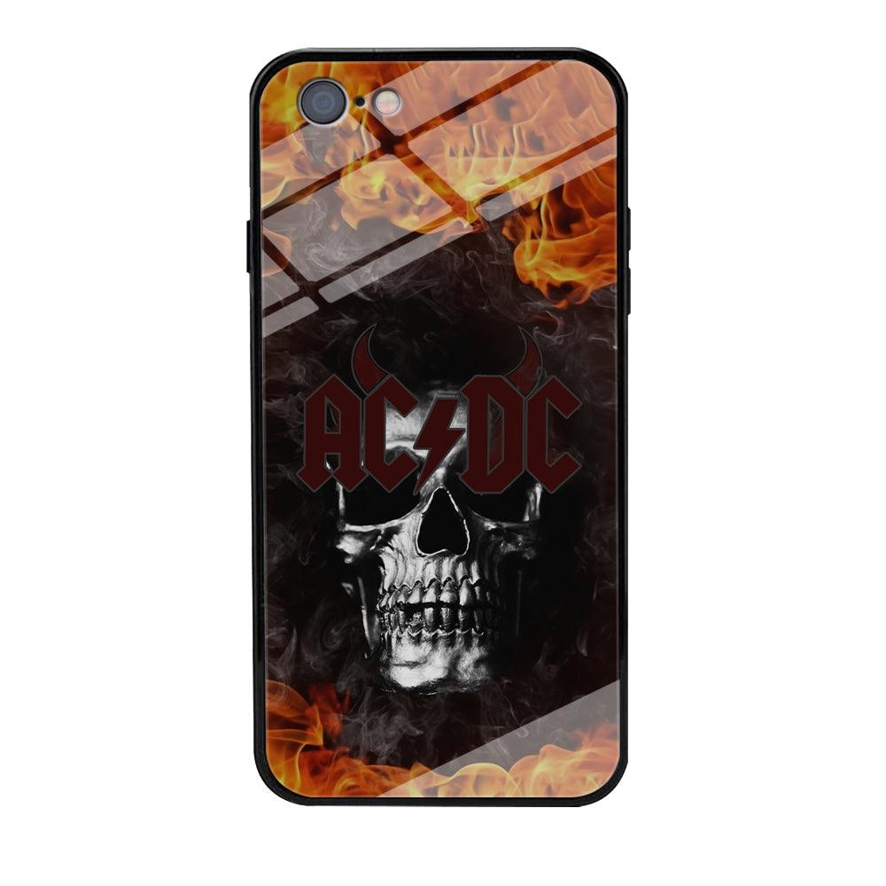 ACDC White Skull on Fire iPhone 6 | 6s Case-Oxvistore