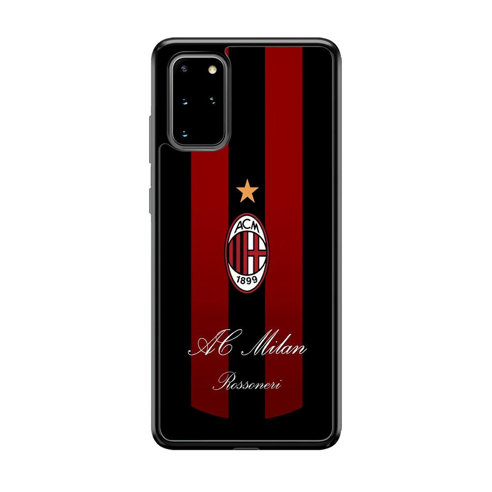 AC Milan Byname Rossoneri Samsung Galaxy S20 Plus Case-Rubber Black (2D Case)-Oxvistore