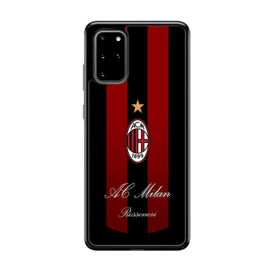 AC Milan Byname Rossoneri Samsung Galaxy S20 Plus Case-Rubber Black (2D Case)-Oxvistore