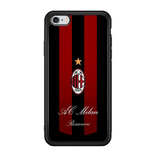 AC Milan Byname Rossoneri iPhone 6 Plus | 6s Plus Case-Rubber Black (2D Case)-Oxvistore