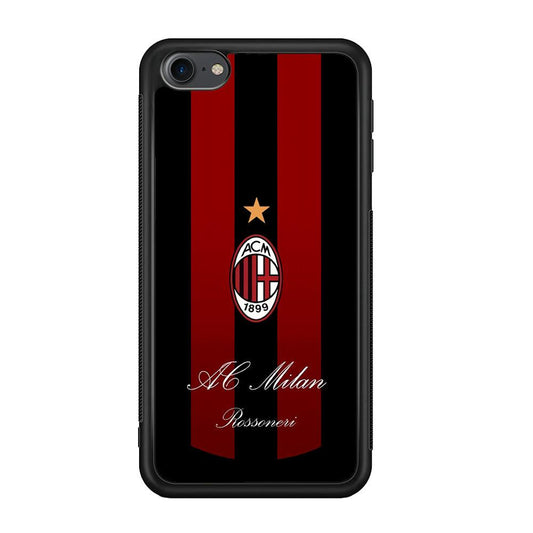 AC Milan Byname Rossoneri iPod Touch 6 Case-Rubber Black (2D Case)-Oxvistore