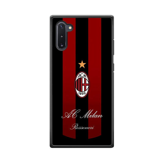 AC Milan Byname Rossoneri Samsung Galaxy Note 10 Case-Rubber Black (2D Case)-Oxvistore