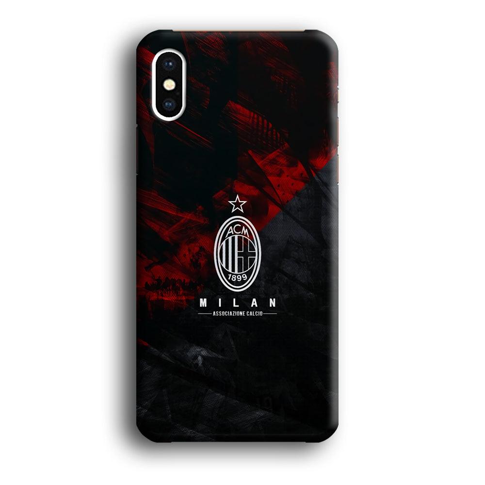 AC Milan Shadow Over The Silhouette iPhone X Case-Oxvistore