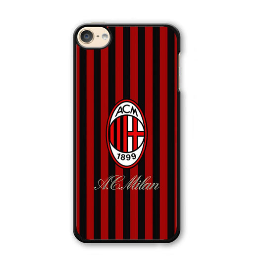 AC Milan Heritage Black and Red iPod Touch 6 Case-Plastic White (2D Case)-Oxvistore