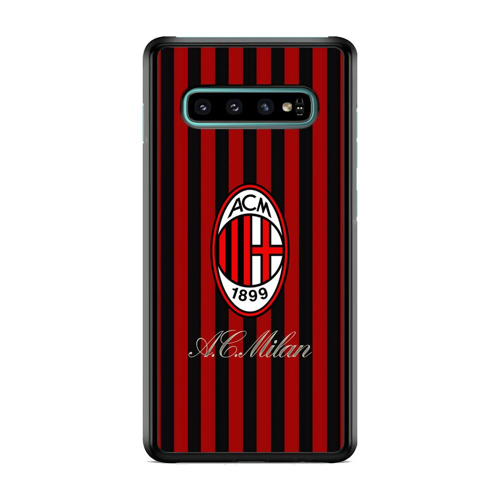 AC Milan Heritage Black and Red Samsung Galaxy S10 Case-3D Case-Oxvistore