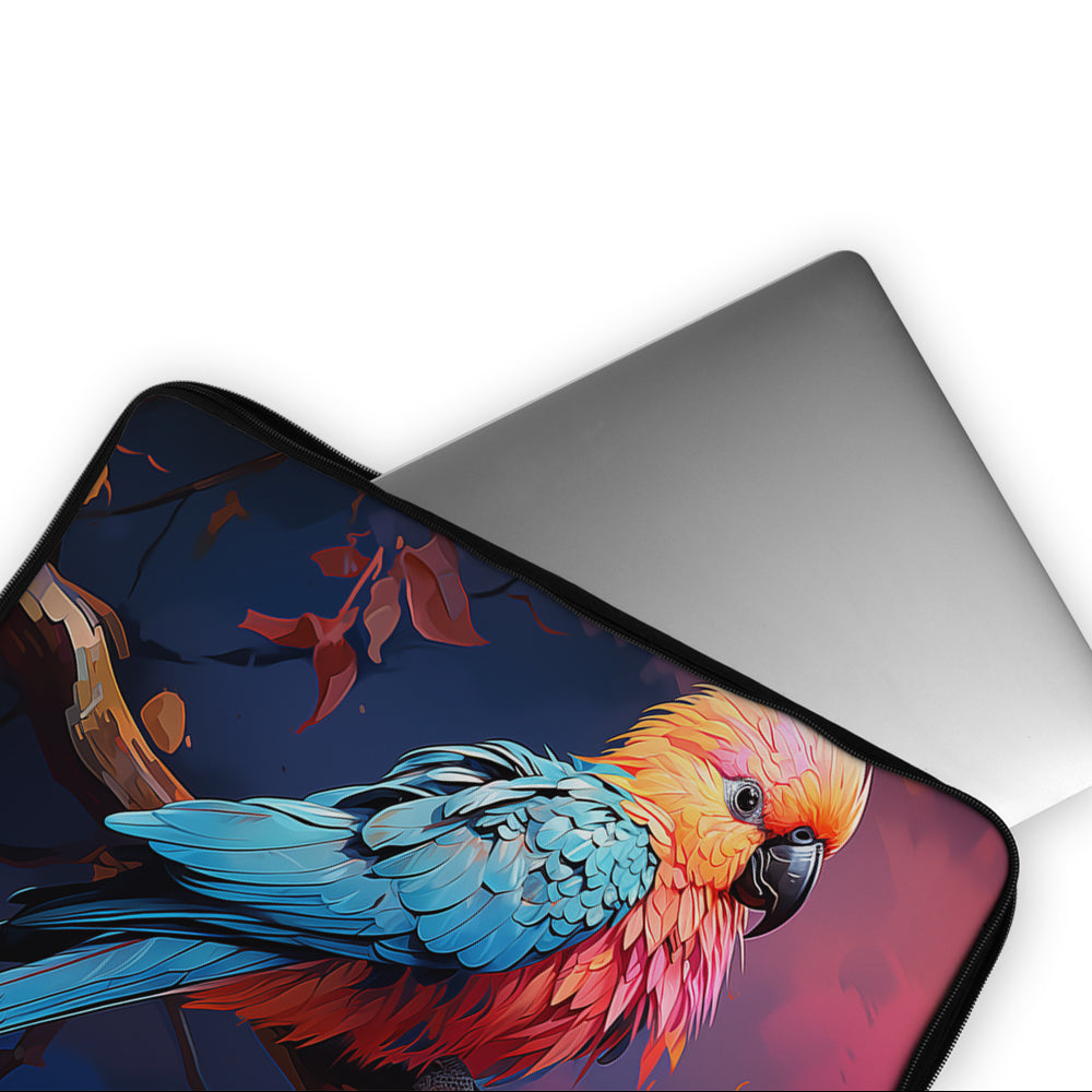 A Colorful Parrot Bird Laptop Sleeve Protective Cover