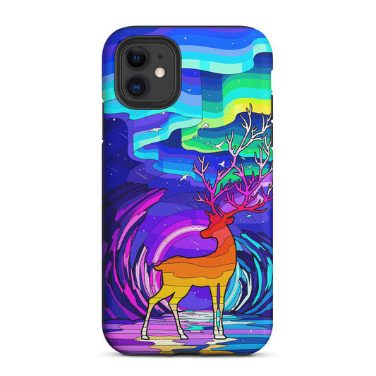 A Deer Colorful Silhouette 2 in 1 Tough Phone Case