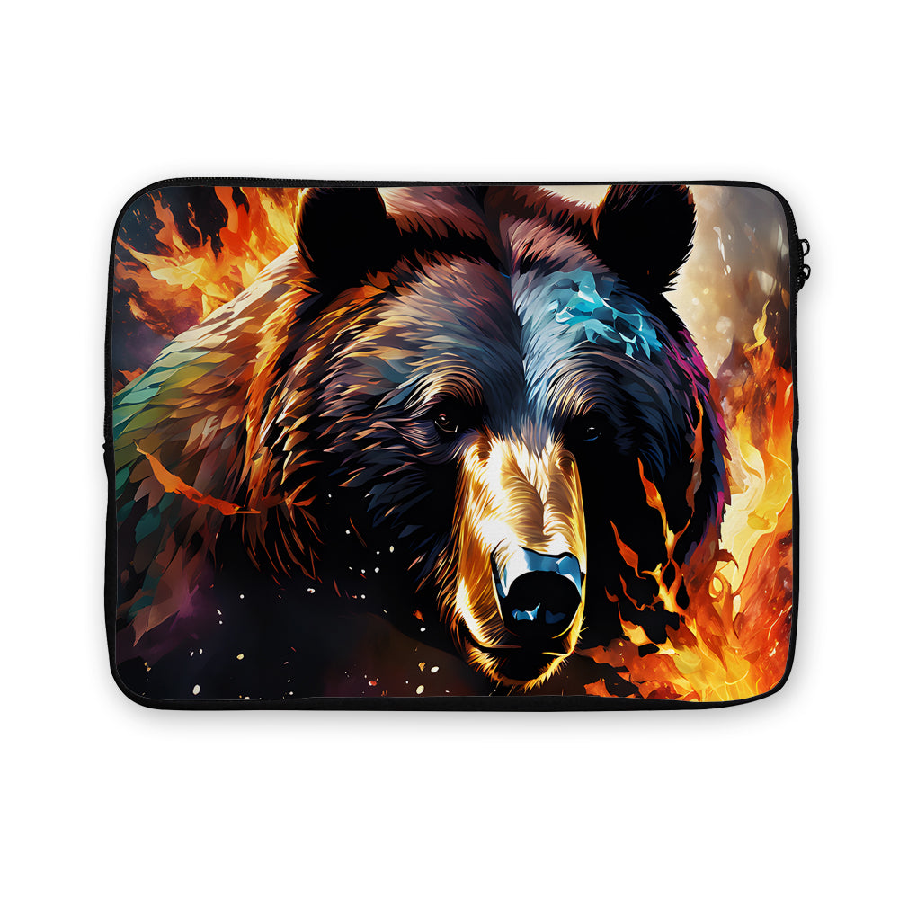 Abstract Brown Bear Art Laptop Sleeve Protective Cover