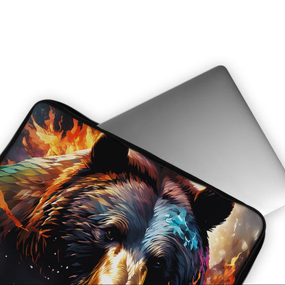 Abstract Brown Bear Art Laptop Sleeve Protective Cover