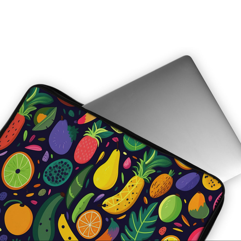 Abstract Design Tropical Fruits Laptop Sleeve Protective Cover