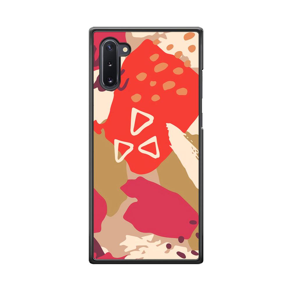 Abstract Brush Three Triangles Samsung Galaxy Note 10 Case-Rubber Black (2D Case)-Oxvistore