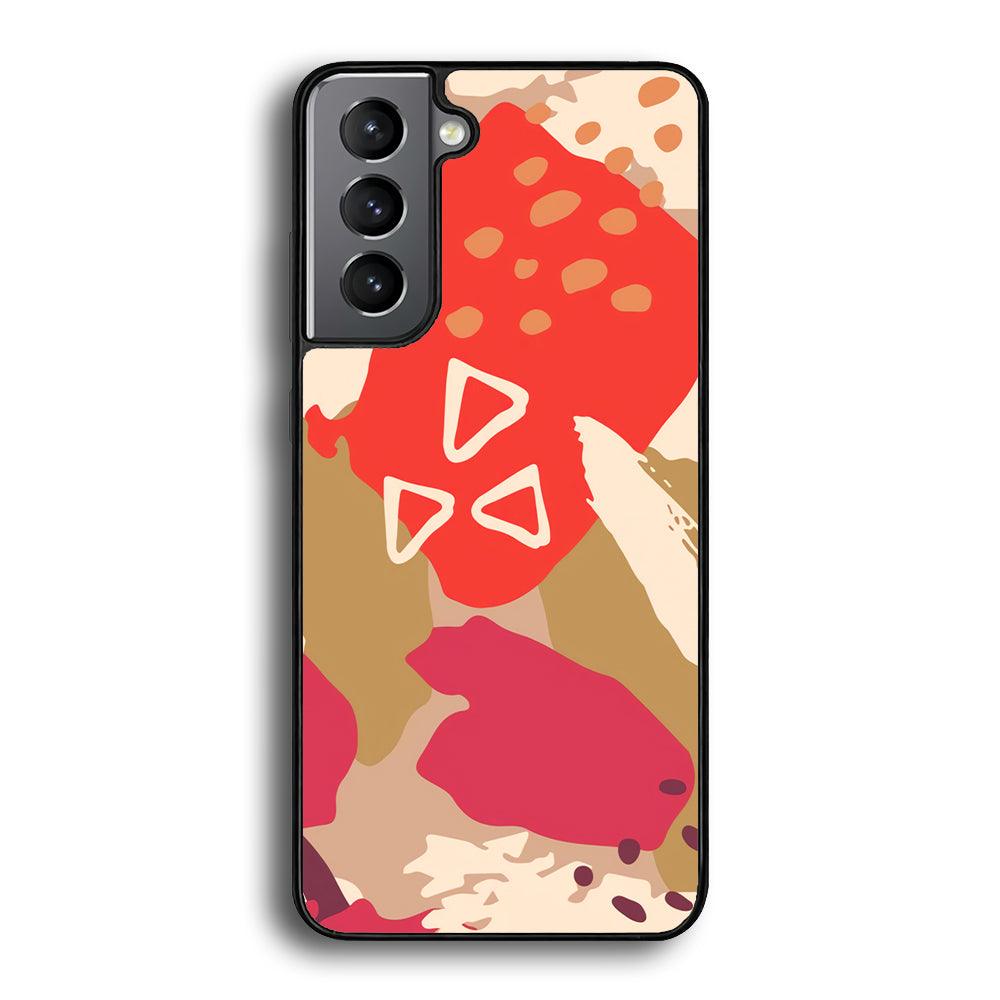 Abstract Brush Three Triangles Samsung Galaxy S22 Plus Case-Rubber Black (2D Case)-Oxvistore