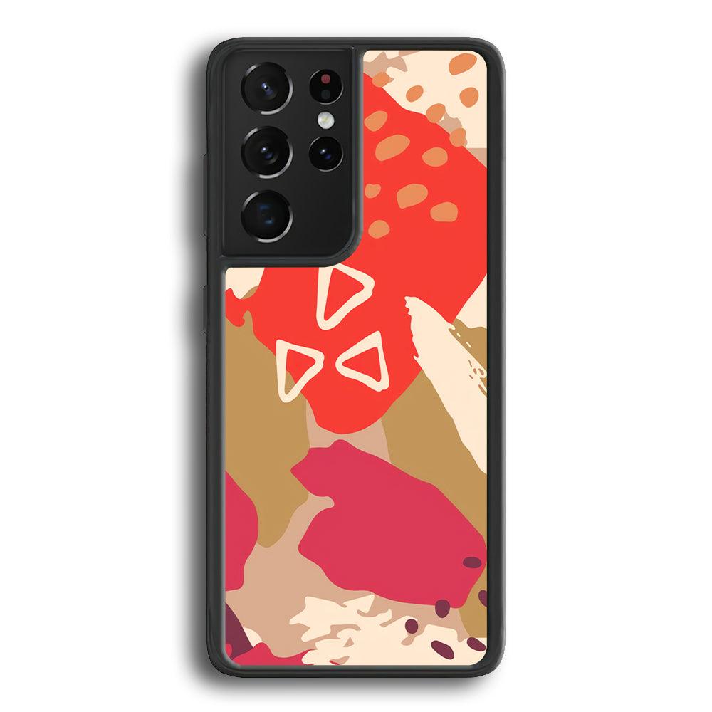 Abstract Brush Three Triangles Samsung Galaxy S24 Ultra Case-Rubber Black (2D Case)-Oxvistore