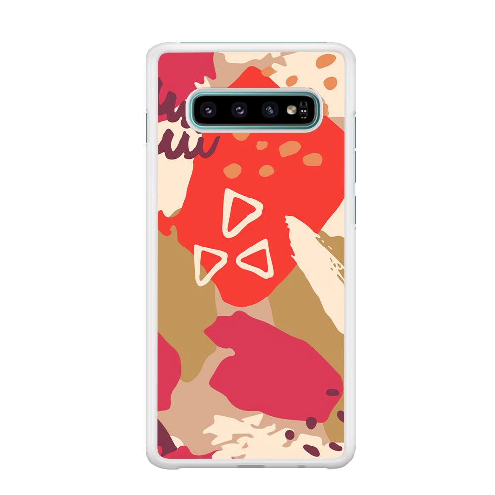 Abstract Brush Three Triangles Samsung Galaxy S10 Case-Oxvistore