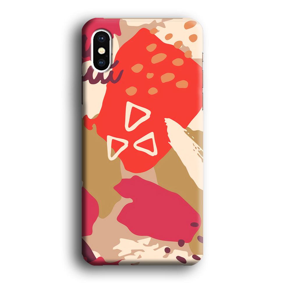 Abstract Brush Three Triangles iPhone X Case-Oxvistore