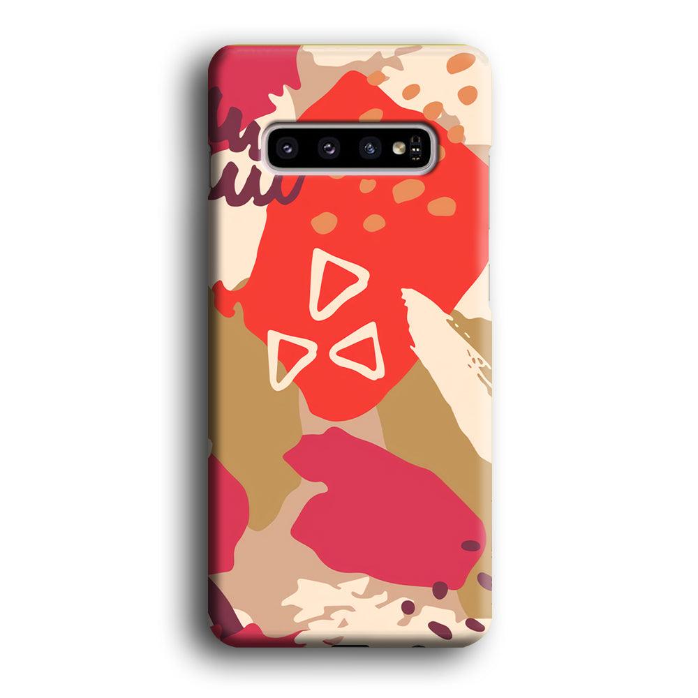 Abstract Brush Three Triangles Samsung Galaxy S10 Case-Oxvistore