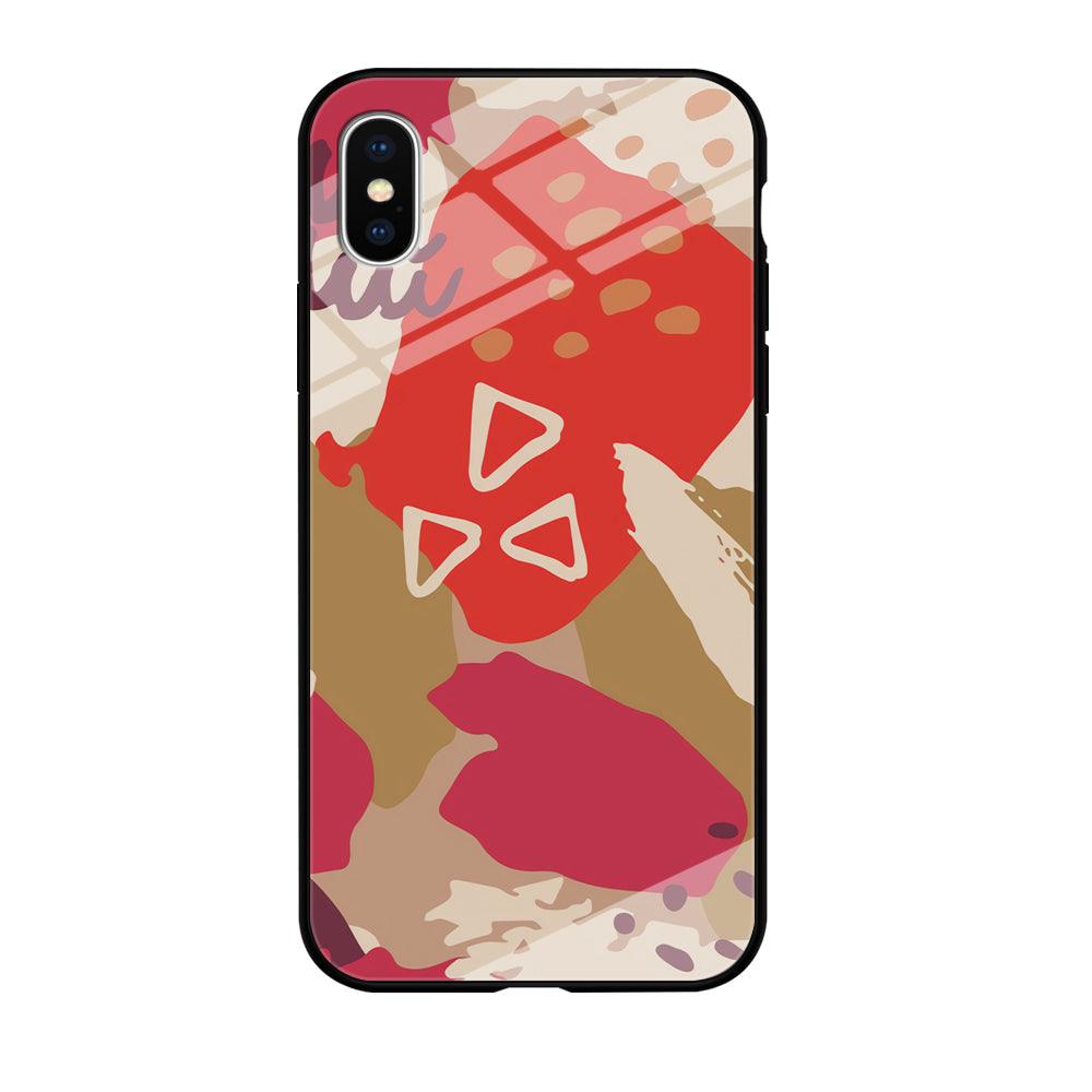 Abstract Brush Three Triangles iPhone X Case-Oxvistore