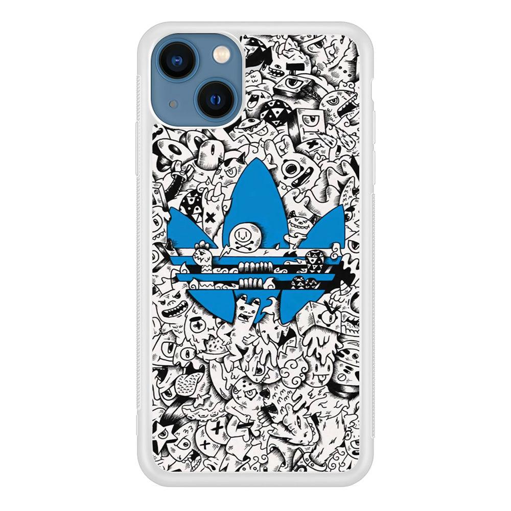 Adidas B&W Doodle iPhone 13 Case-Oxvistore