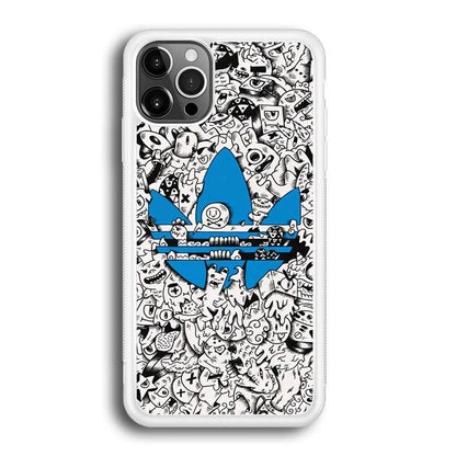 Adidas B&W Doodle iPhone 12 Pro Max Case-Oxvistore