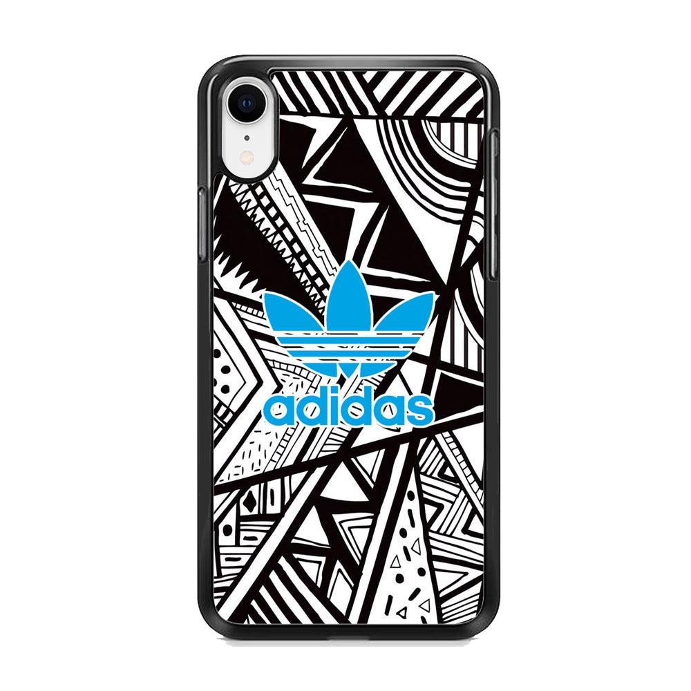 Adidas Blue Ahead iPhone XR Case-Rubber Black (2D Case)-Oxvistore