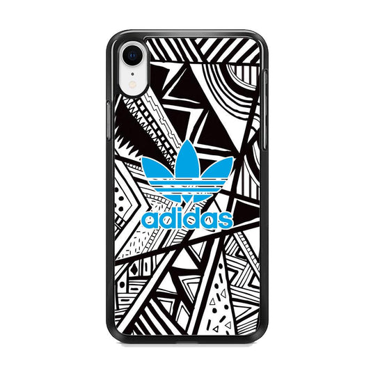 Adidas Blue Ahead iPhone XR Case-Rubber Black (2D Case)-Oxvistore
