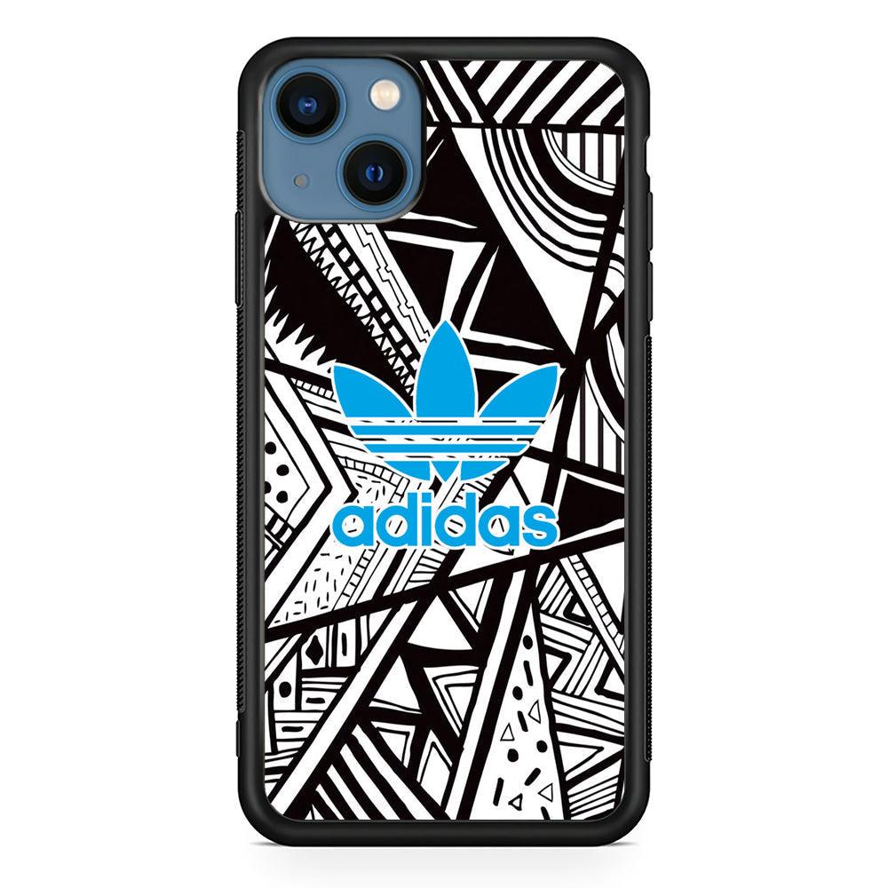 Adidas Blue Ahead iPhone 15 Case-Rubber Black (2D Case)-Oxvistore