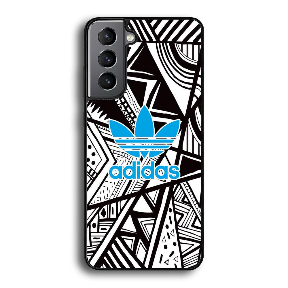 Adidas Blue Ahead Samsung Galaxy S23 Case-Rubber Black (2D Case)-Oxvistore