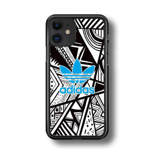 Adidas Blue Ahead iPhone 11 Case-Rubber Black (2D Case)-Oxvistore