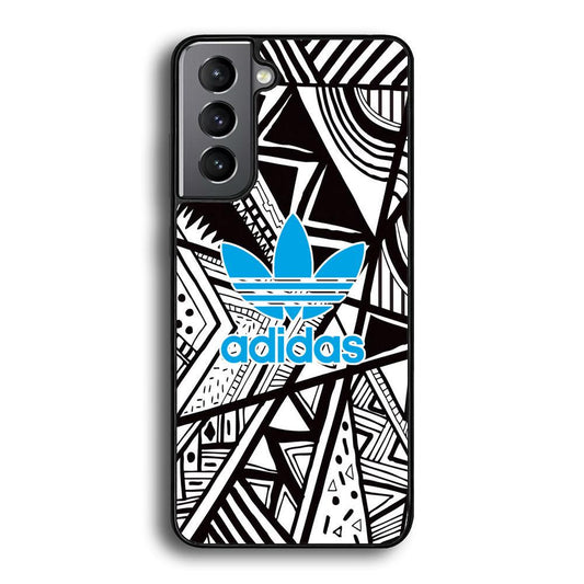 Adidas Blue Ahead Samsung Galaxy S24 Case-Rubber Black (2D Case)-Oxvistore