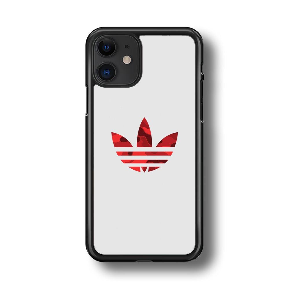 Adidas Camo Red iPhone 11 Case-Rubber Black (2D Case)-Oxvistore