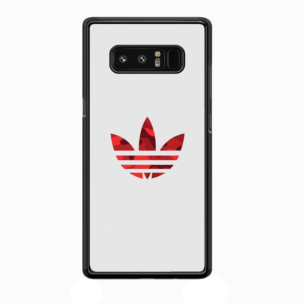 Adidas Camo Red Samsung Galaxy Note 8 Case-Rubber Black (2D Case)-Oxvistore