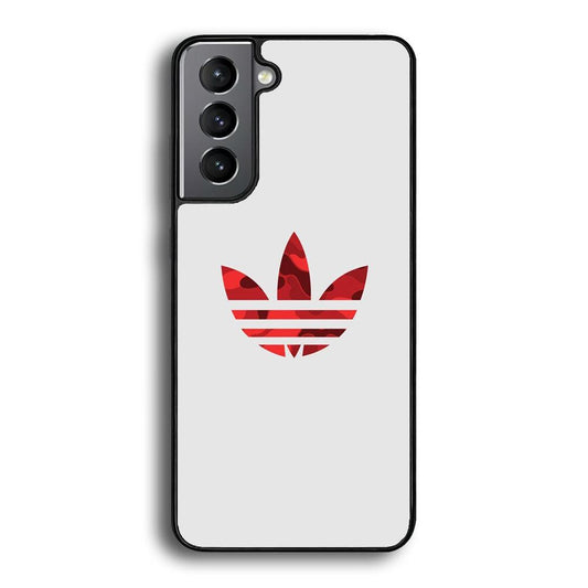 Adidas Camo Red Samsung Galaxy S24 Case-Rubber Black (2D Case)-Oxvistore