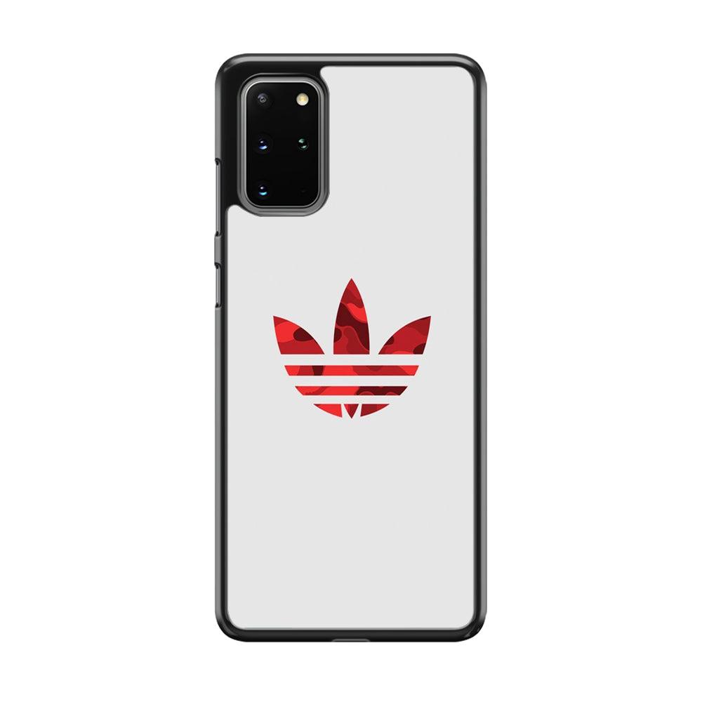 Adidas Camo Red Samsung Galaxy S20 Plus Case-Rubber Black (2D Case)-Oxvistore