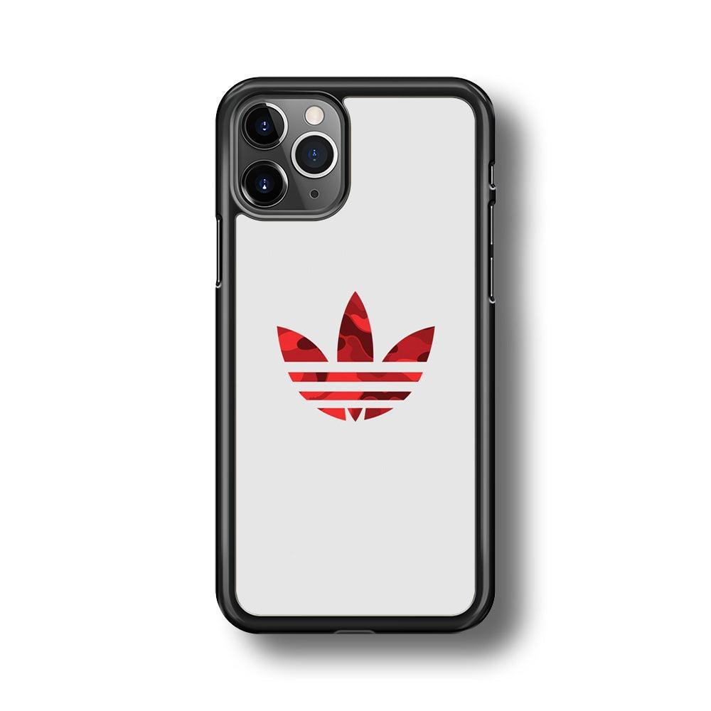 Adidas Camo Red iPhone 11 Pro Case-Rubber Black (2D Case)-Oxvistore