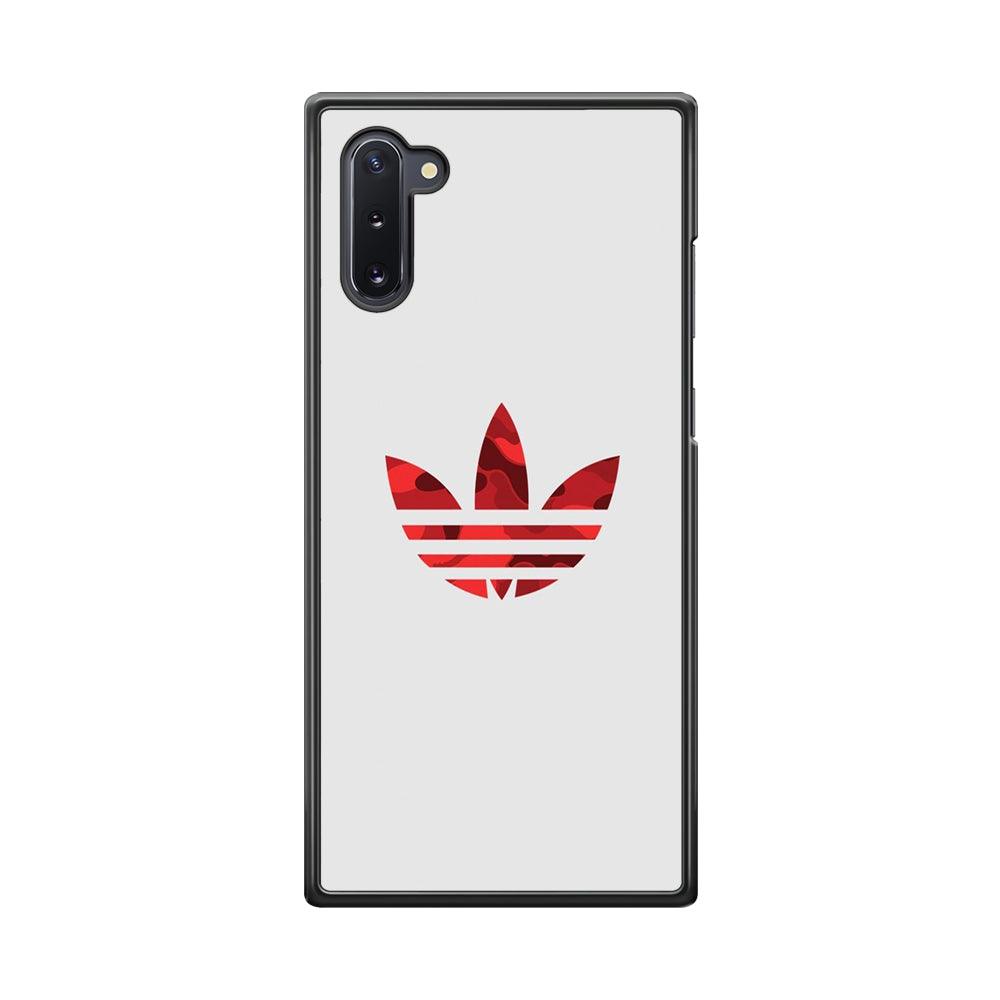 Adidas Camo Red Samsung Galaxy Note 10 Case-Rubber Black (2D Case)-Oxvistore